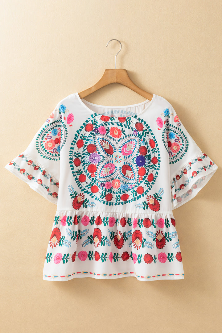 Bloom Fiesta Peplum Top 🌸