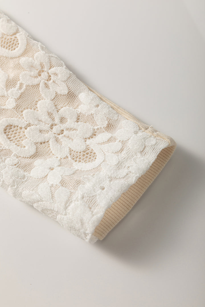 ✨ Luke & Estelle – Lace Embrace Mock Neck Top ✨