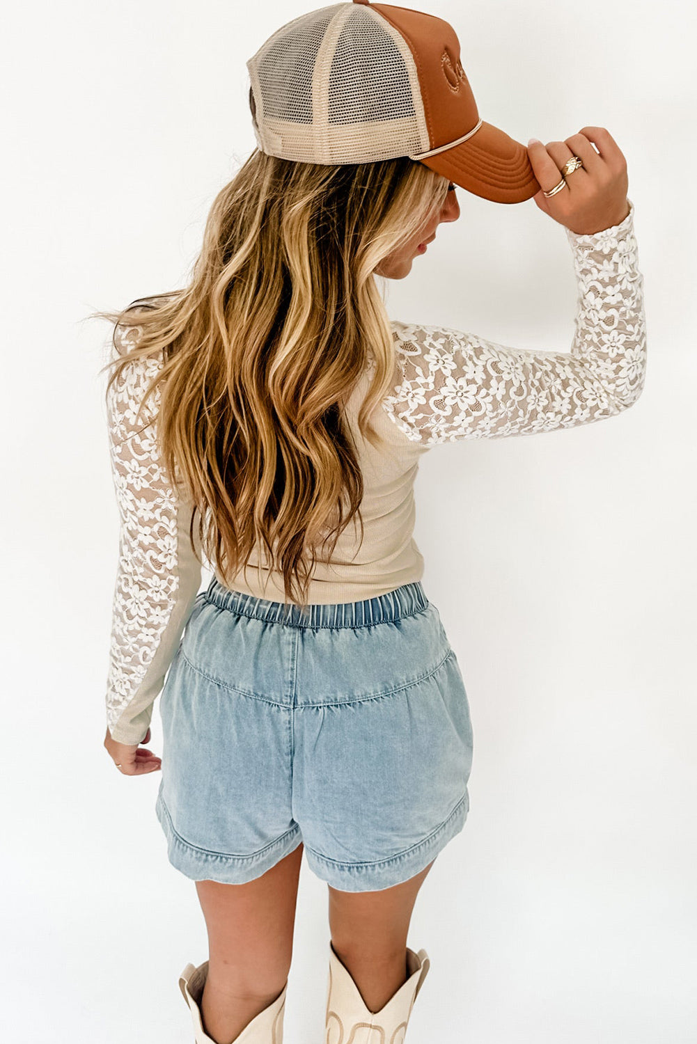✨ Luke & Estelle – Lace Embrace Mock Neck Top ✨