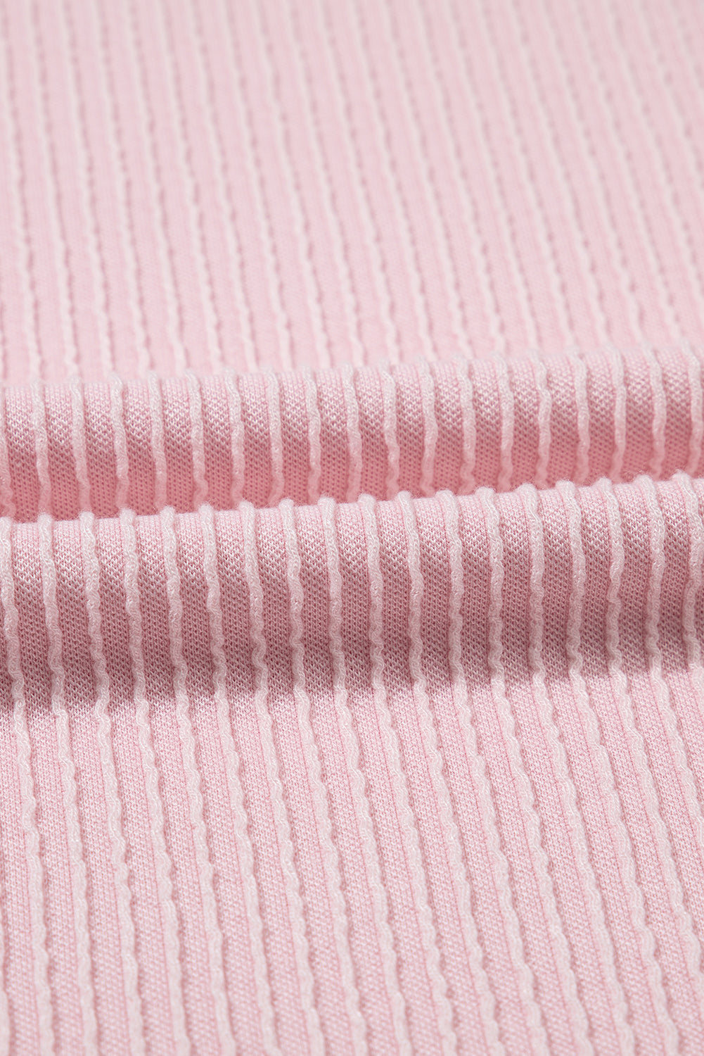 Cotton-Candy Coast Contrast Trim Ribbed Top