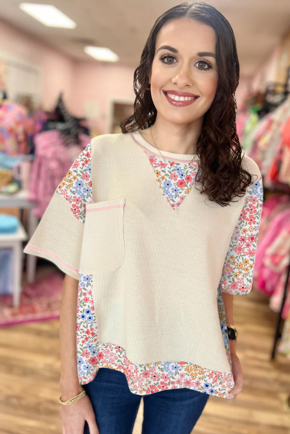 Meadow Flower Whimsy Waffle Tee