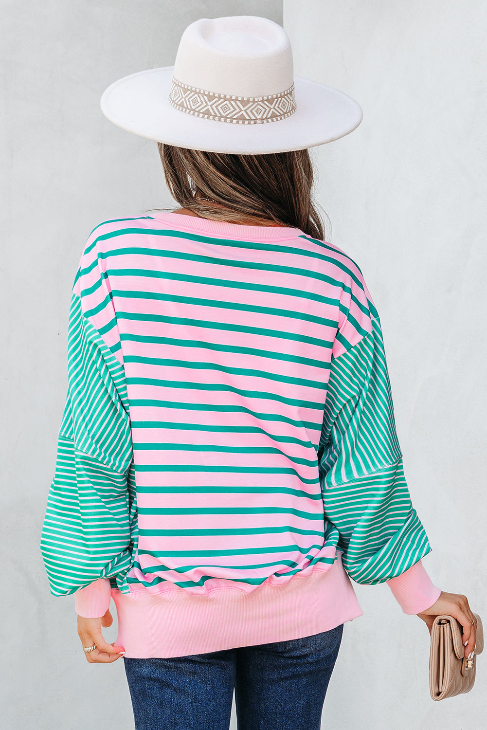 Rally Color-Pop Stripe Sweatshirt