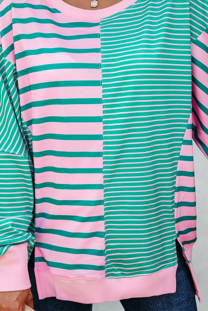 Rally Color-Pop Stripe Sweatshirt