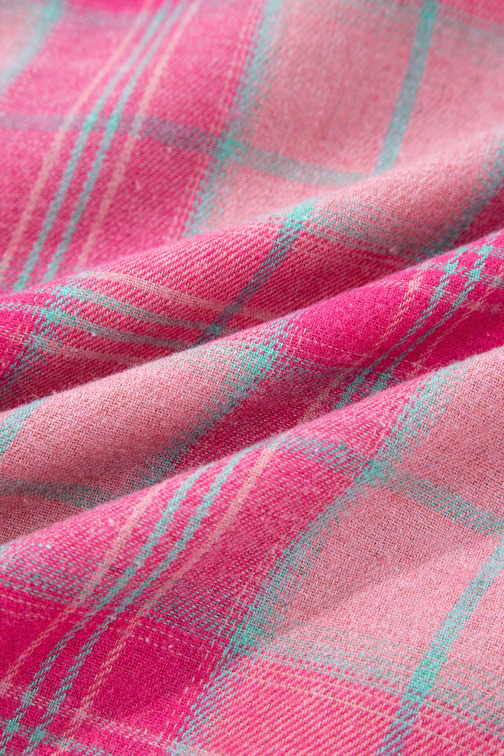 Bubblegum Breeze Oversized Plaid Flannel