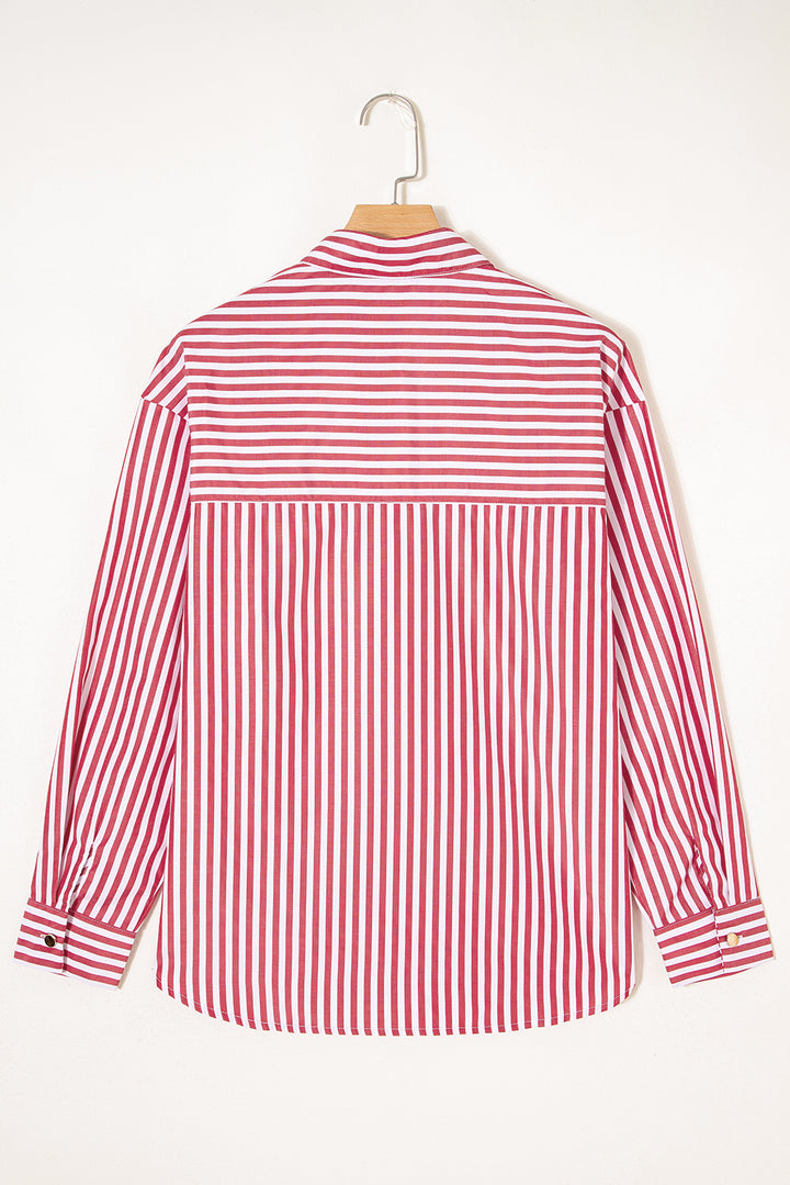 Candy Stripe Power Button-Down (Red & White)