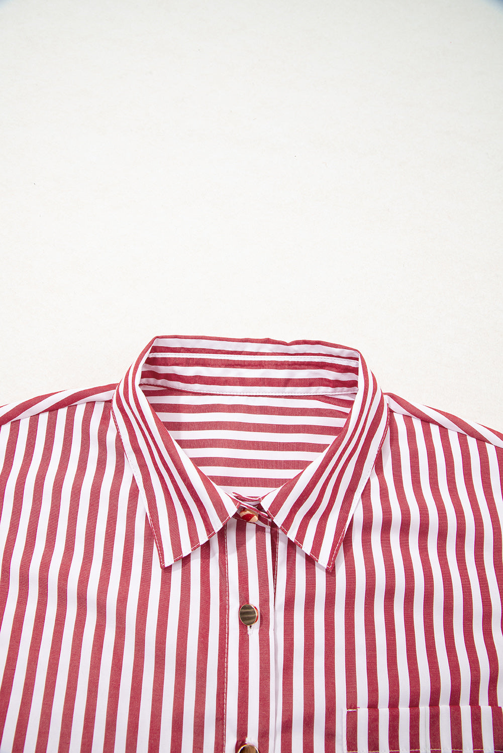 Candy Stripe Power Button-Down (Red & White)