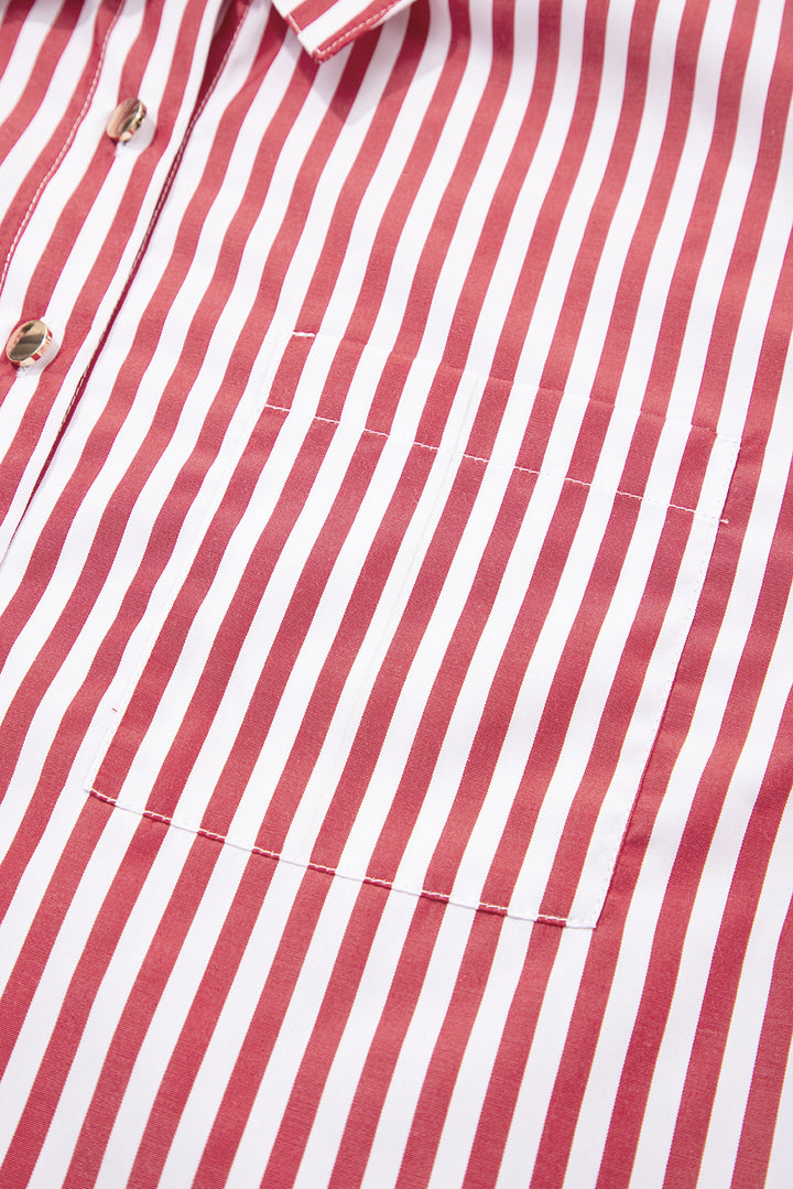 Candy Stripe Power Button-Down (Red & White)