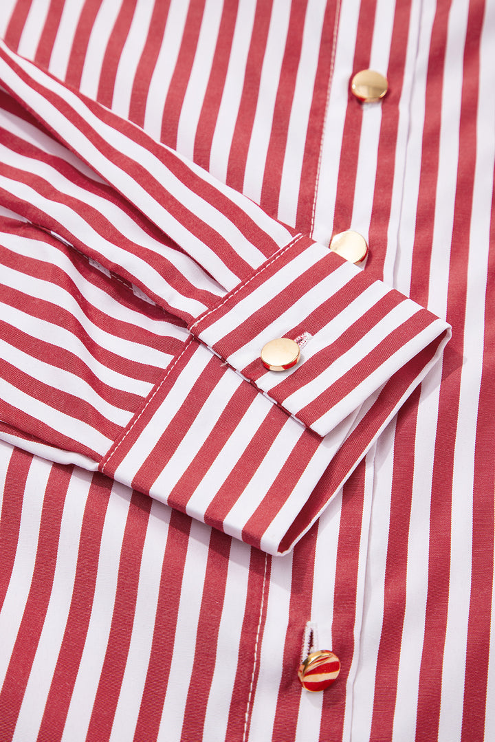 Candy Stripe Power Button-Down (Red & White)