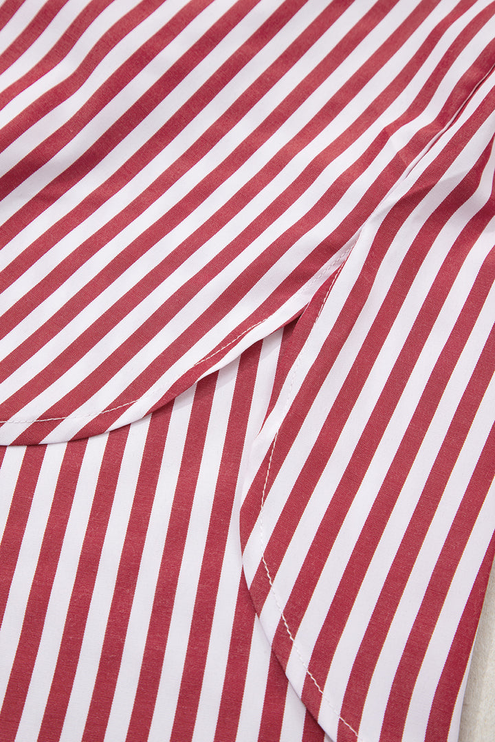 Candy Stripe Power Button-Down (Red & White)