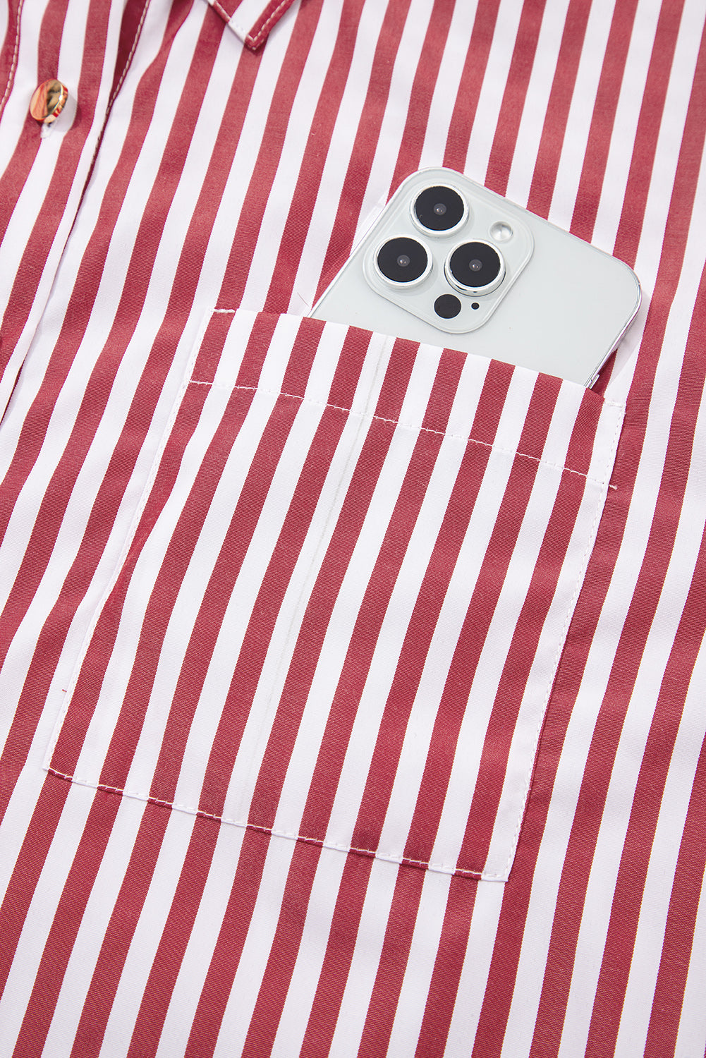 Candy Stripe Power Button-Down (Red & White)