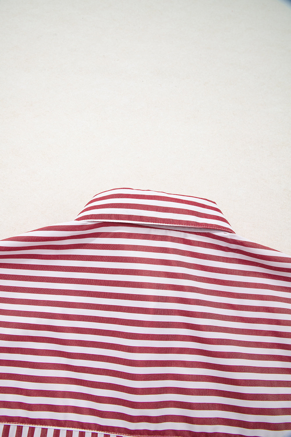 Candy Stripe Power Button-Down (Red & White)