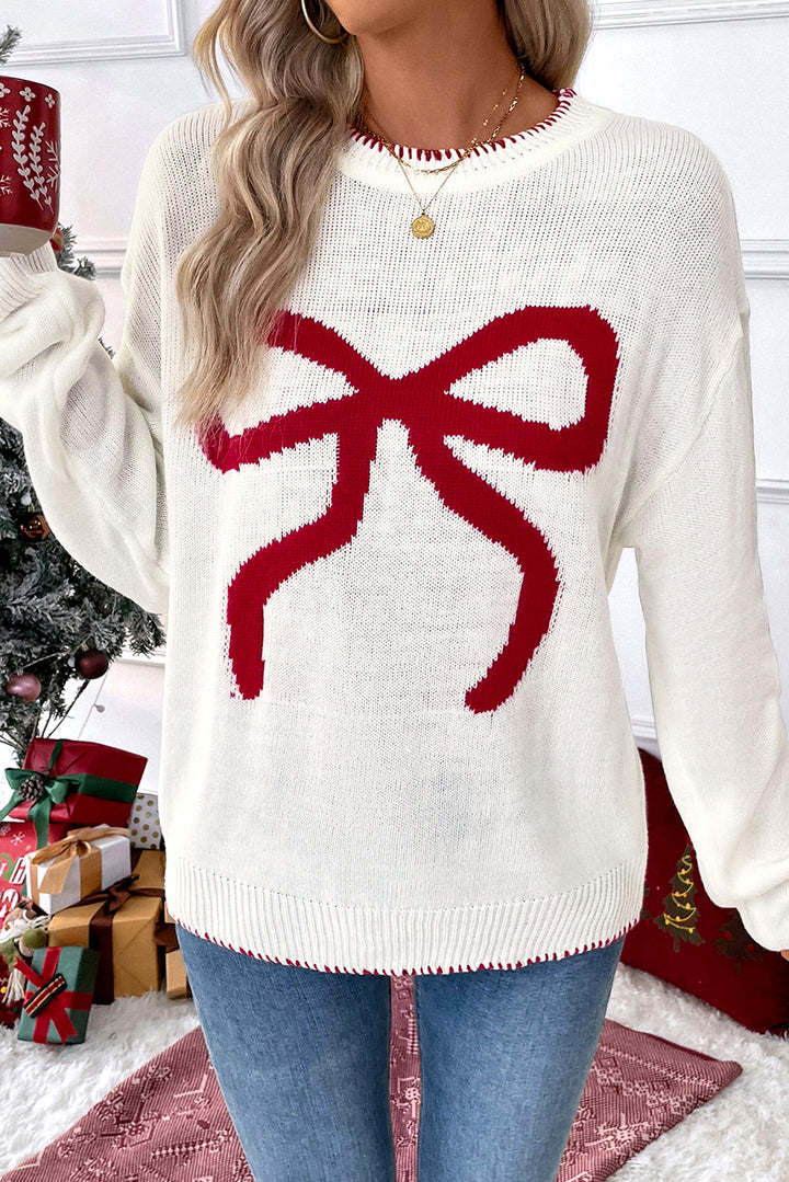 🎀 Luke & Estelle “Wrapped in Joy” Bow Sweater – BHB Boutique EXCLUSIVE 🎀