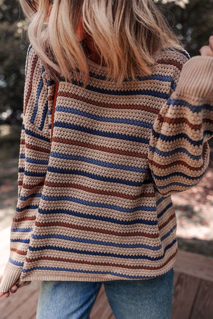 Campfire Cocoa Striped Sweater