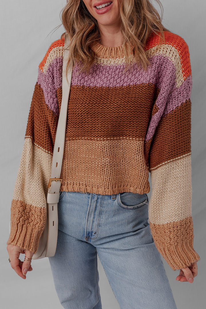 Harvest Hues Chunky Knit Sweater