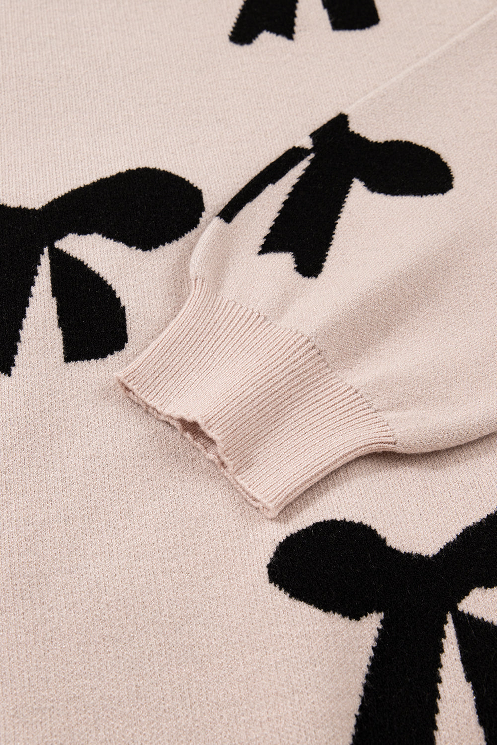 Pearls & Bows Cozy Knit — Statement Sweater 🎀