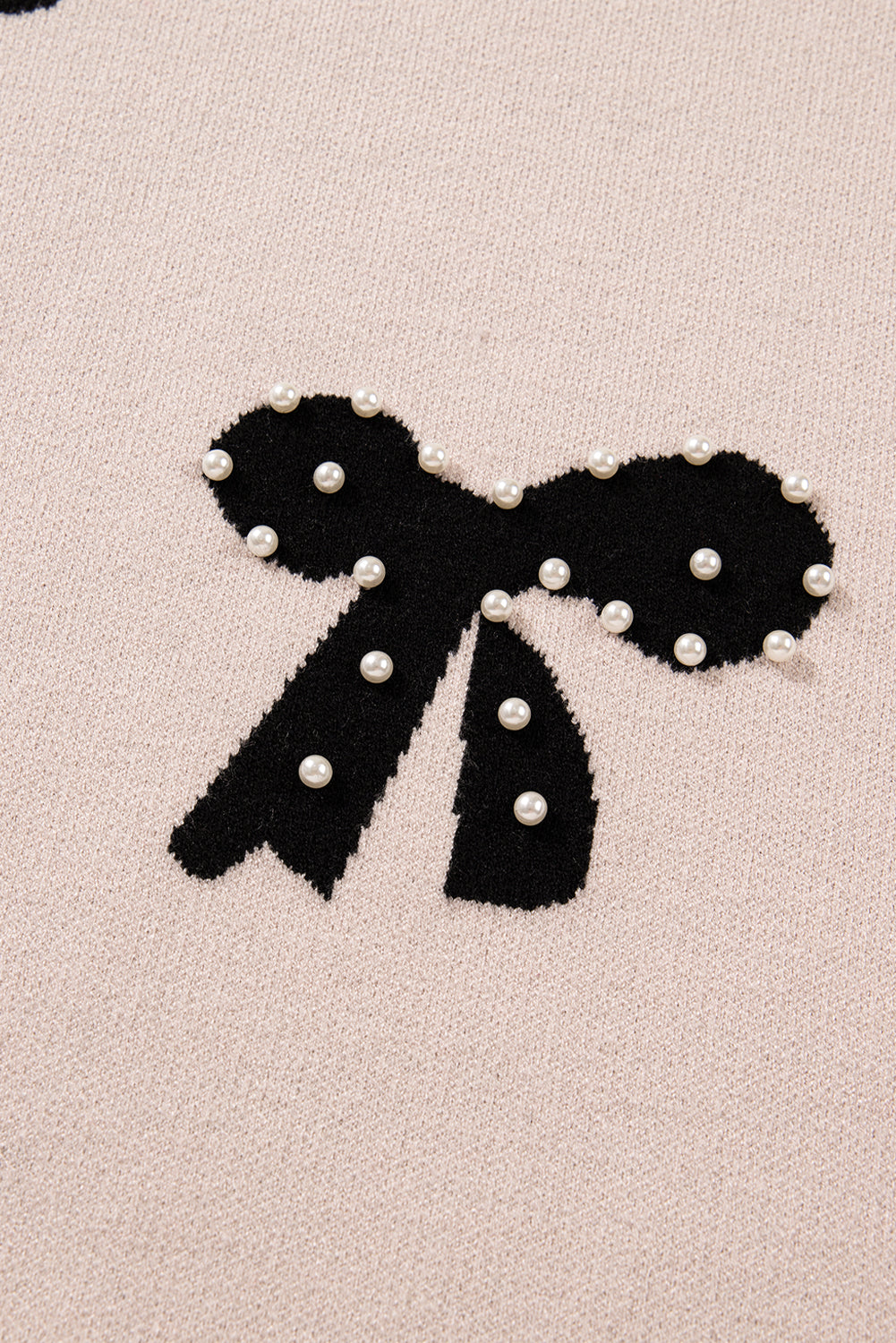 Pearls & Bows Cozy Knit — Statement Sweater 🎀