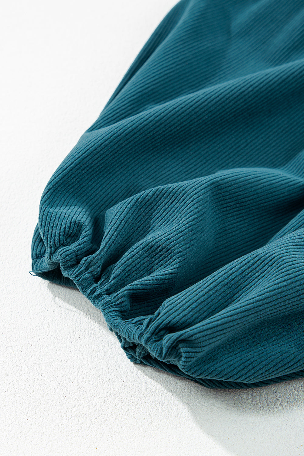 Evergreen Teal Glow Corduroy Babydoll Dress