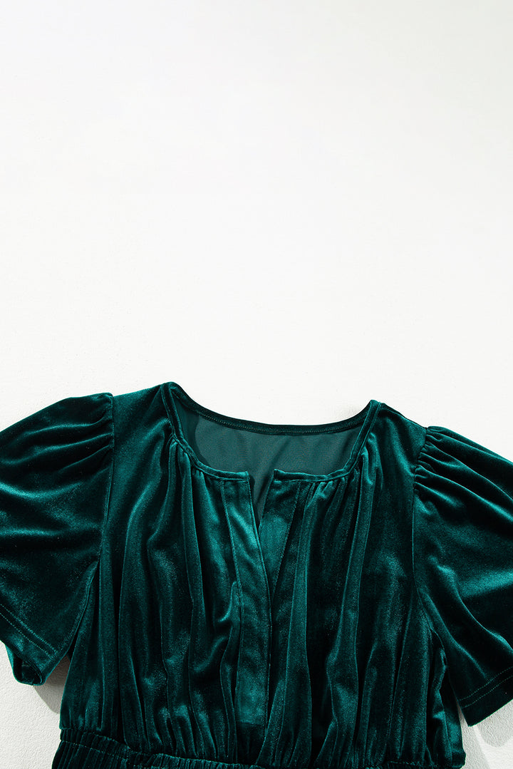 ✨ Enchanted Velvet Elegance Maxi Dress – Emerald Dream ✨
