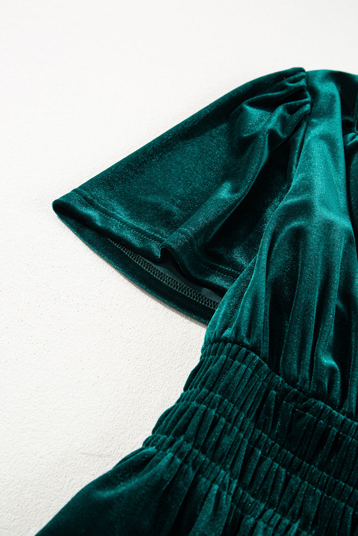 ✨ Enchanted Velvet Elegance Maxi Dress – Emerald Dream ✨
