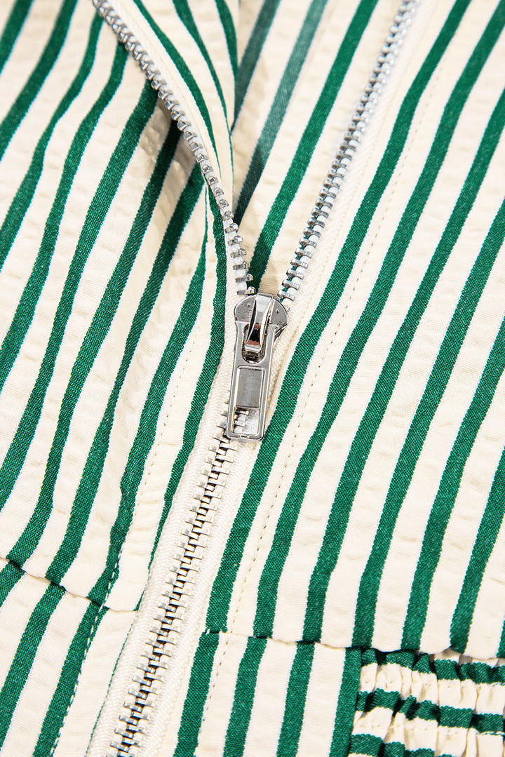 Zip The Line Midi Dress – Meadow Stripe