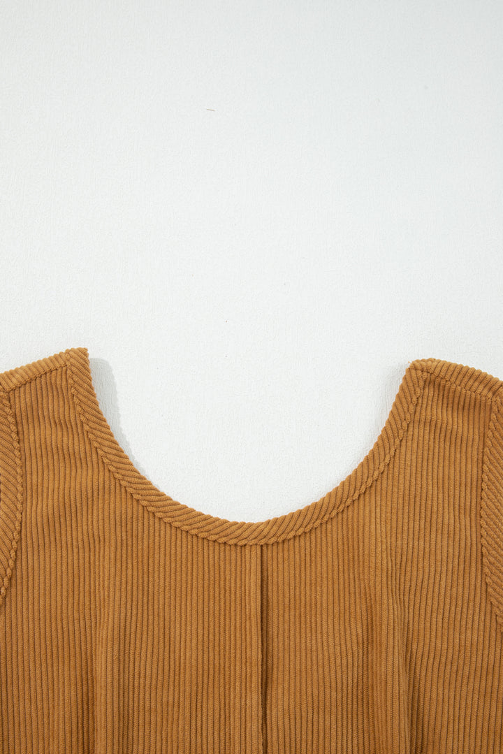 Golden Hour Cord Pinafore Dress (with Pockets!)