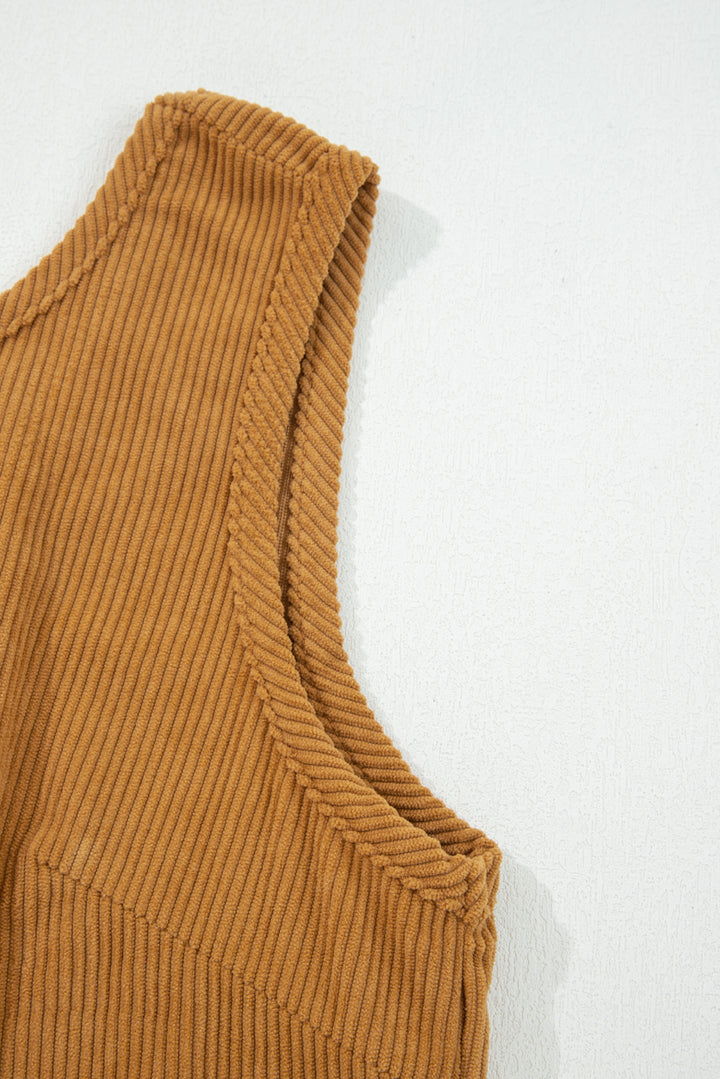 Golden Hour Cord Pinafore Dress (with Pockets!)