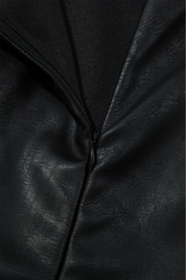 After-Dark Icon Faux-Leather Mini Dress
