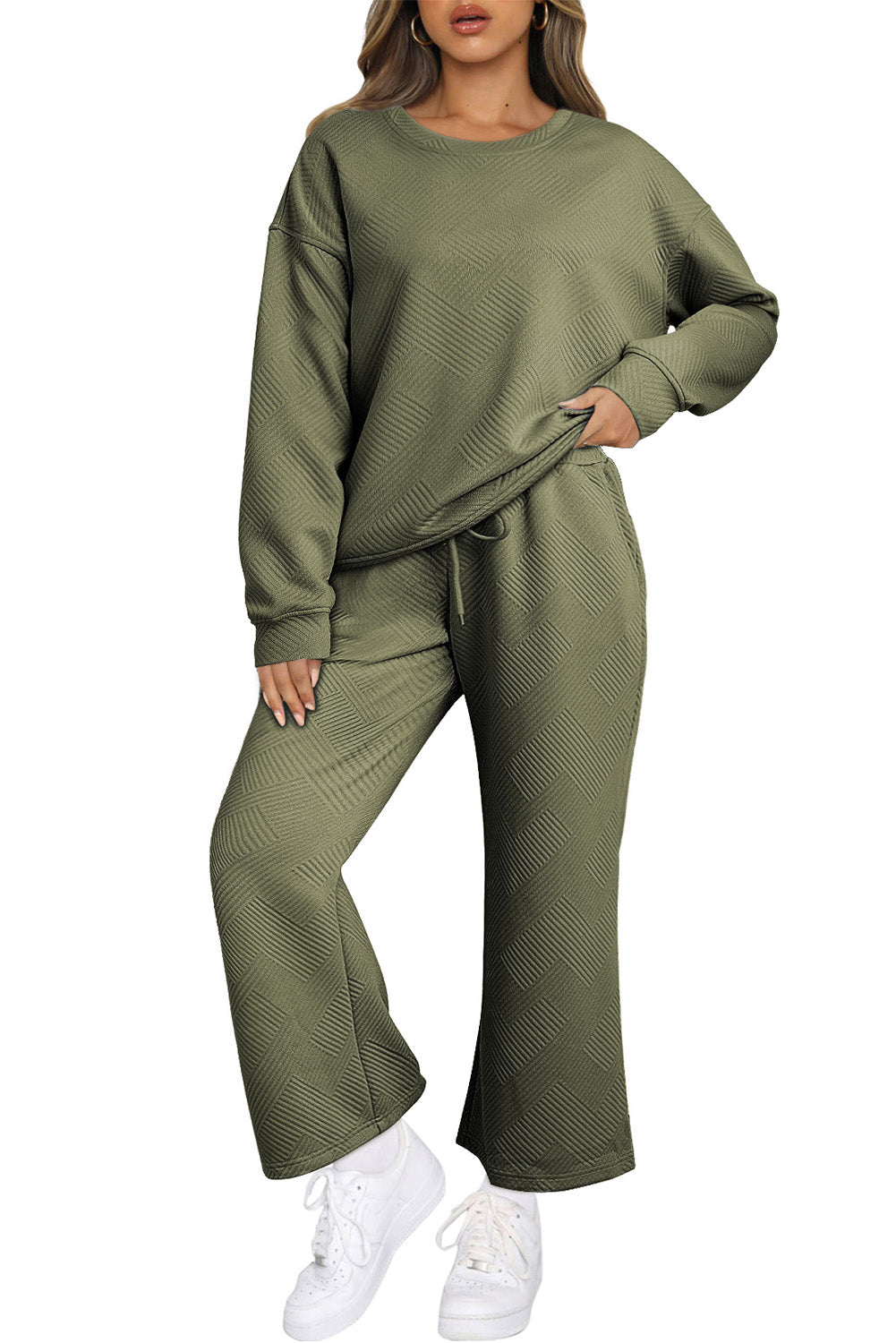 🌟 Cozy Luxe Textured Lounge Set – Effortless Style Meets Ultimate Comfort! 🌟