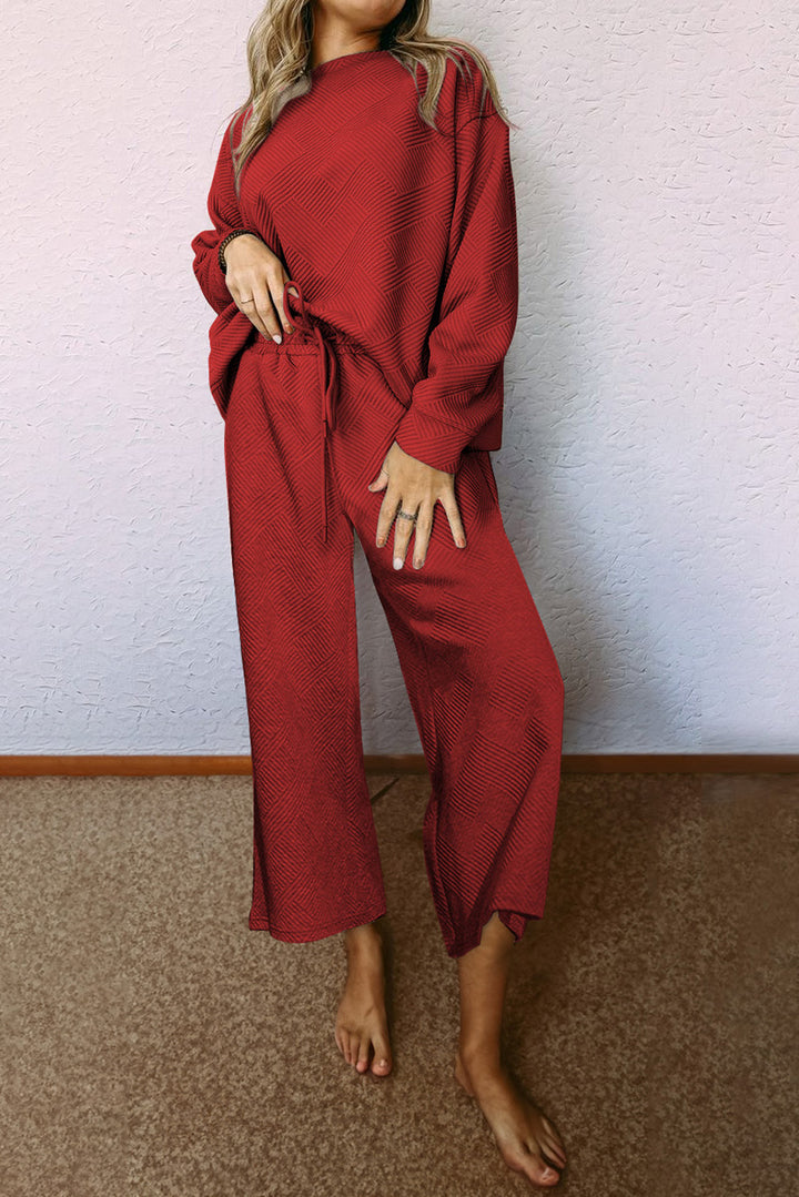 🌟 Cozy Luxe Textured Lounge Set – Effortless Style Meets Ultimate Comfort! 🌟