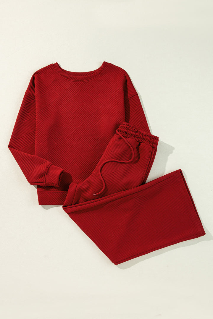 🌟 Cozy Luxe Textured Lounge Set – Effortless Style Meets Ultimate Comfort! 🌟