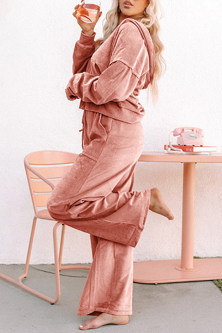 Velvet Blush Cloud Lounge Set – Luxe Comfort Meets Effortless Chic ✨
