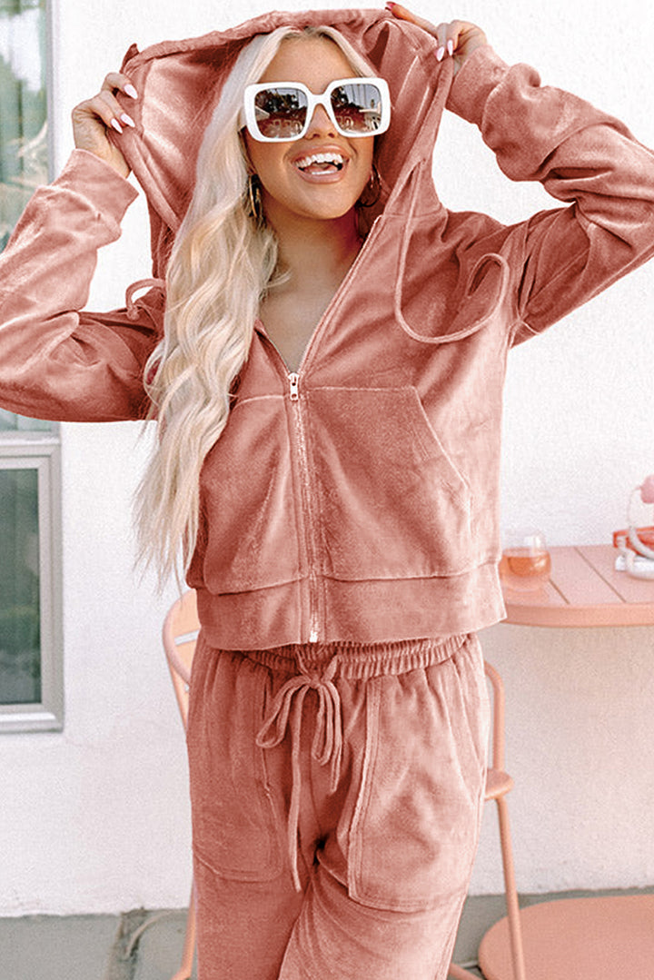 Velvet Blush Cloud Lounge Set – Luxe Comfort Meets Effortless Chic ✨
