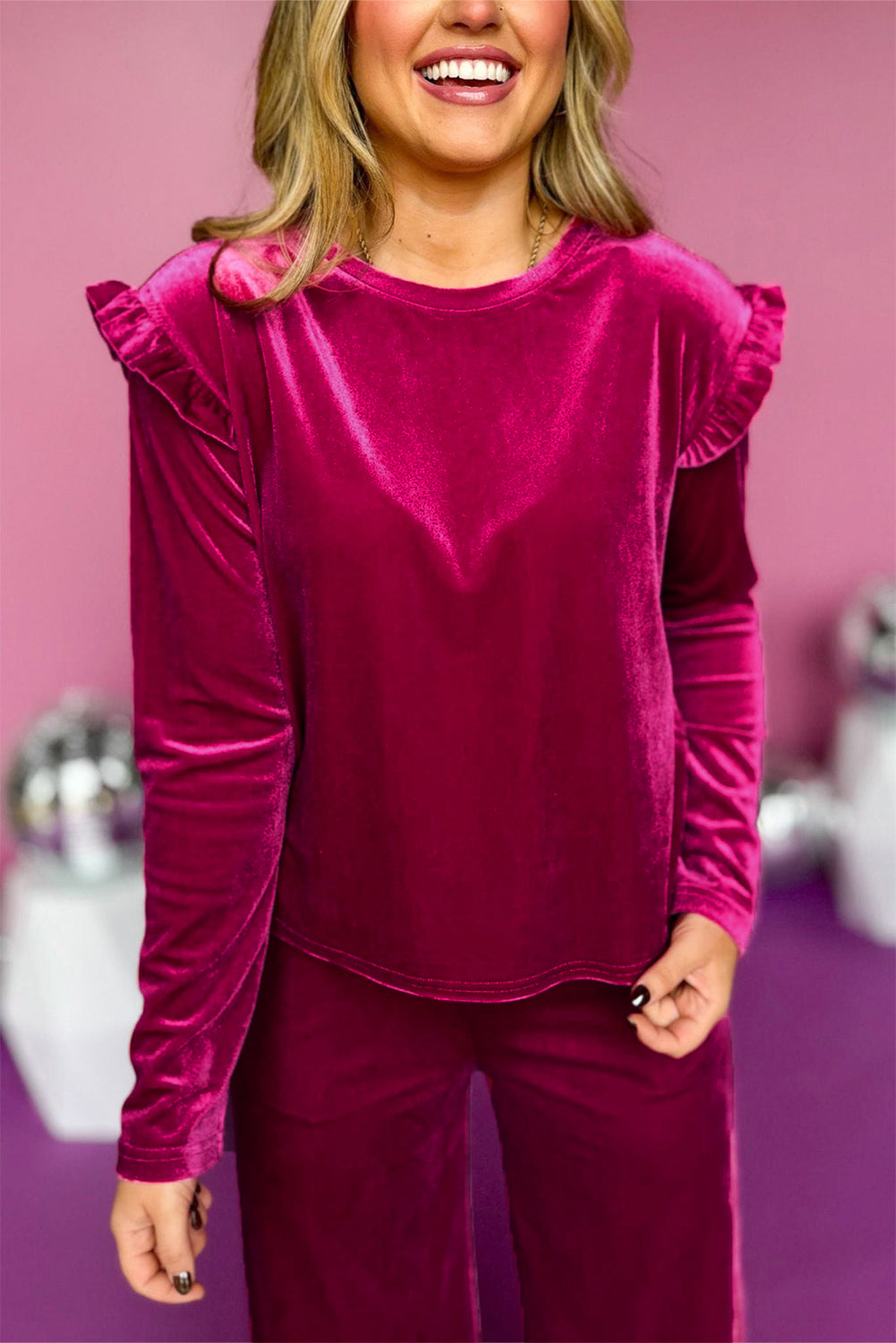 Velvet Luxe Ruffle Set – Where Comfort Meets Glam ✨