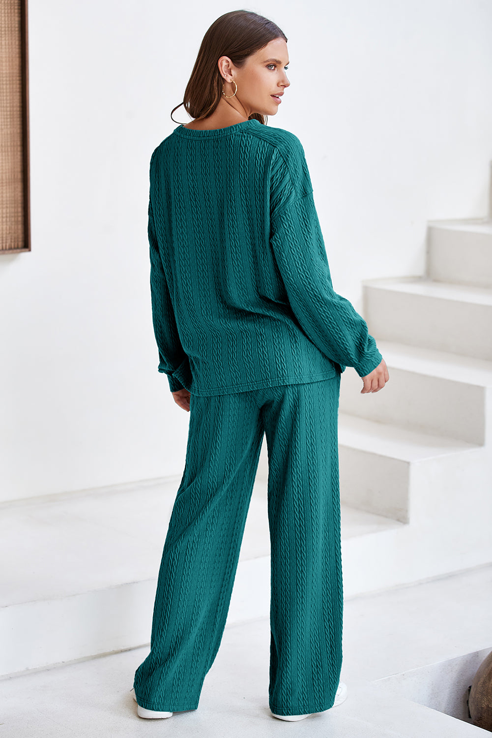 Mallard Green Luxe Textured 2-Piece Lounge & Go Set