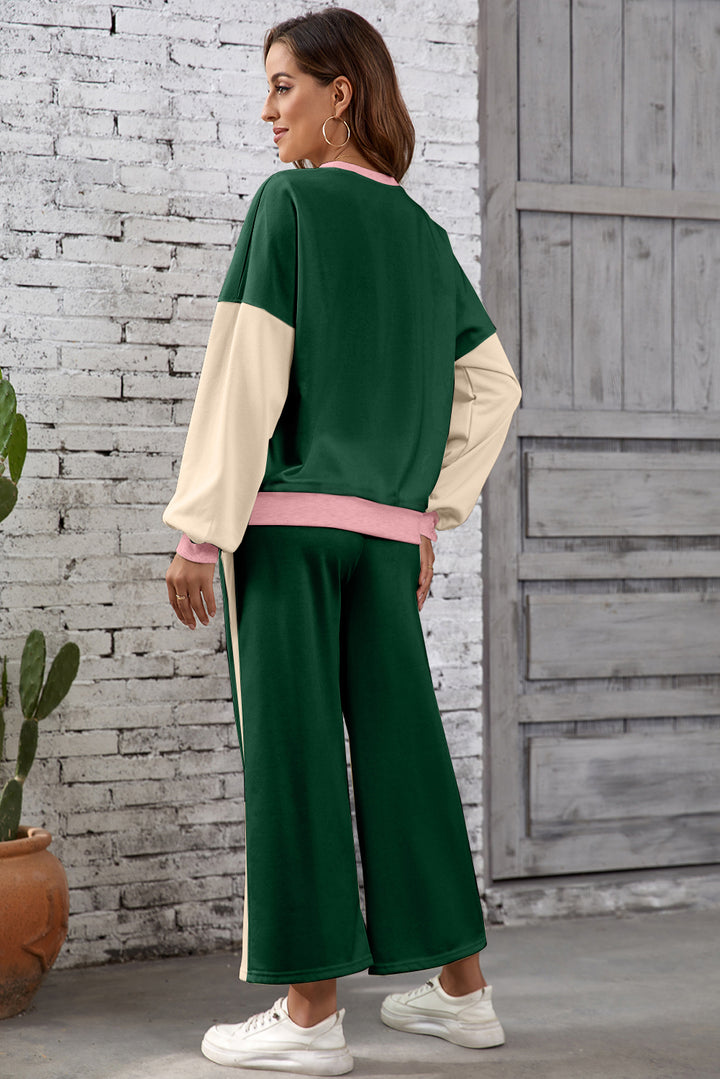 💚 Luke & Estelle “Evergreen Luxe” 2-Piece Colorblock Set 💚
