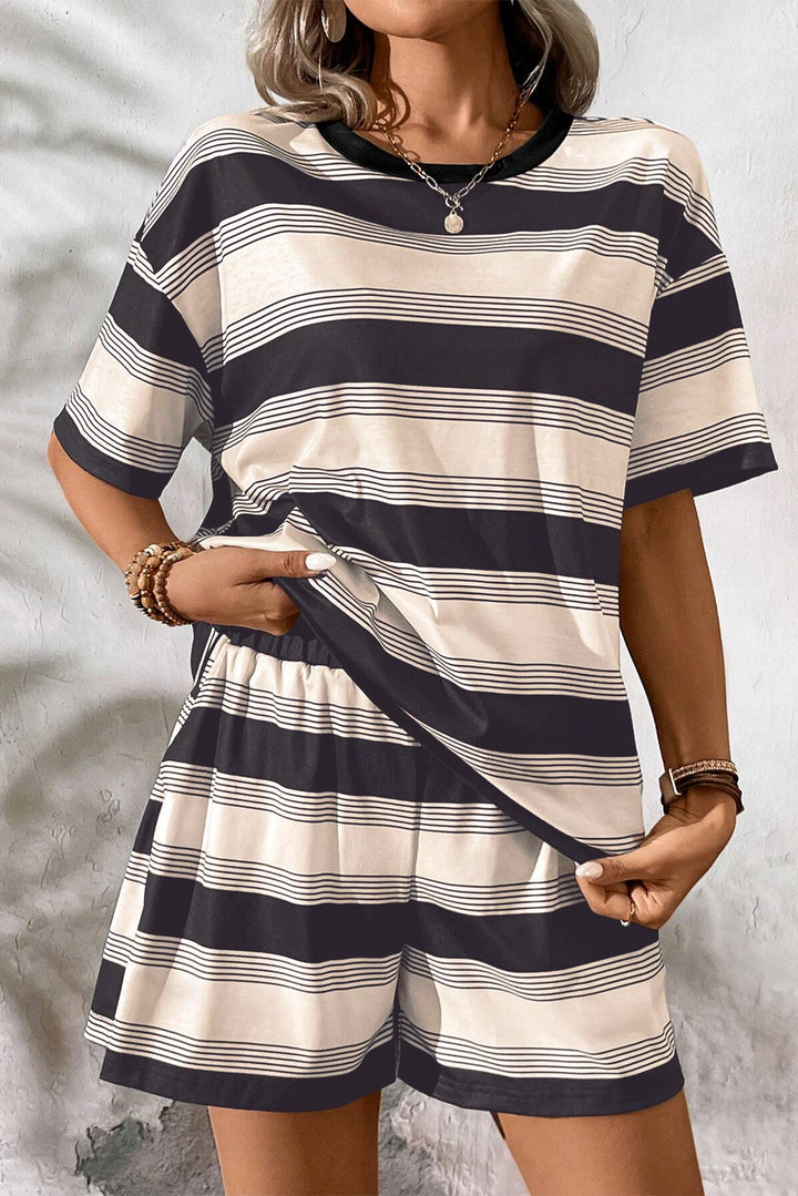 Weekend Vibes Striped Lounge Set – Effortless Comfort in Style