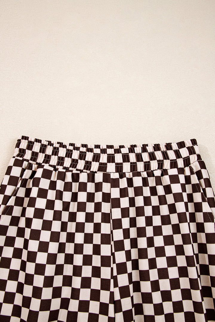 Luke & Estelle “Game Changer” Chocolate Checkerboard 2-Piece Set