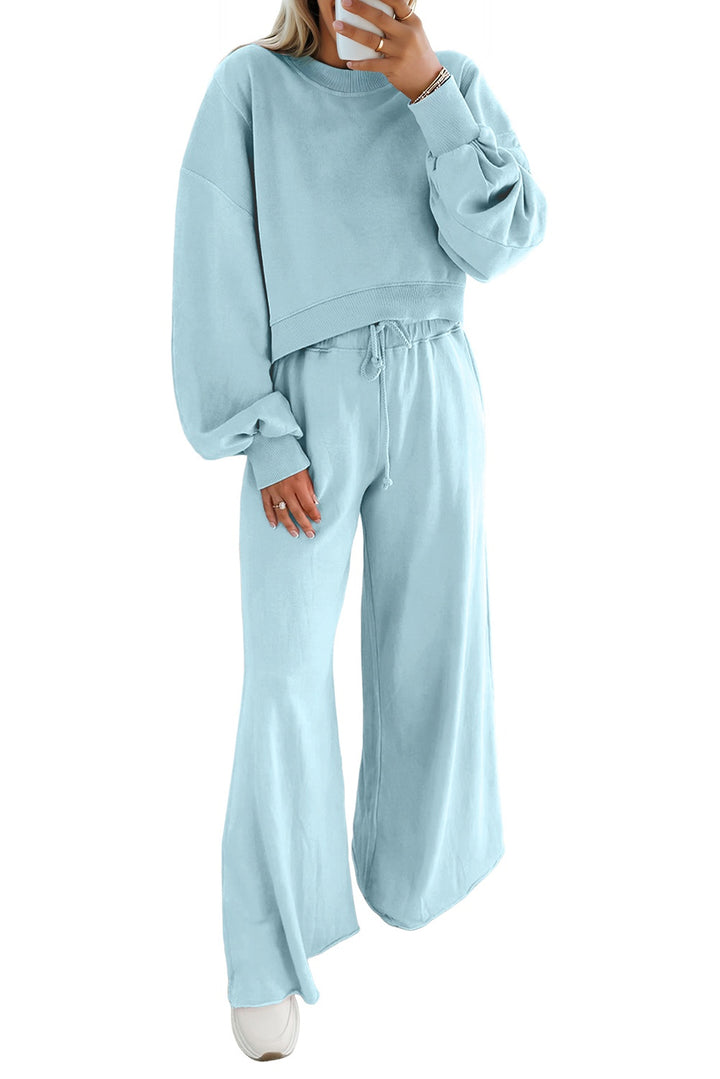 Cloud-Soft Chill Set – Wide-Leg Lounge (2-Piece)