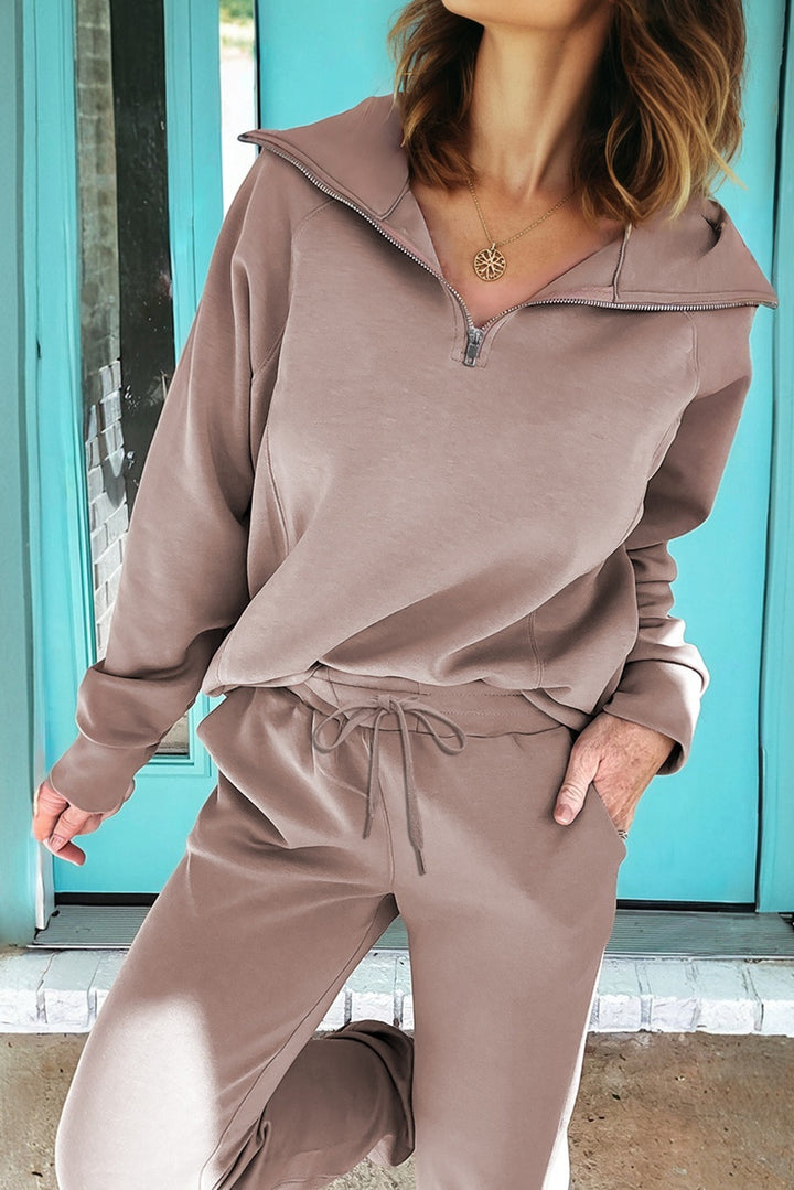 🌸 Luke & Estelle “Dusty Rose Half-Zip Lounge Set” – Exclusive to BHB Boutique 🌸