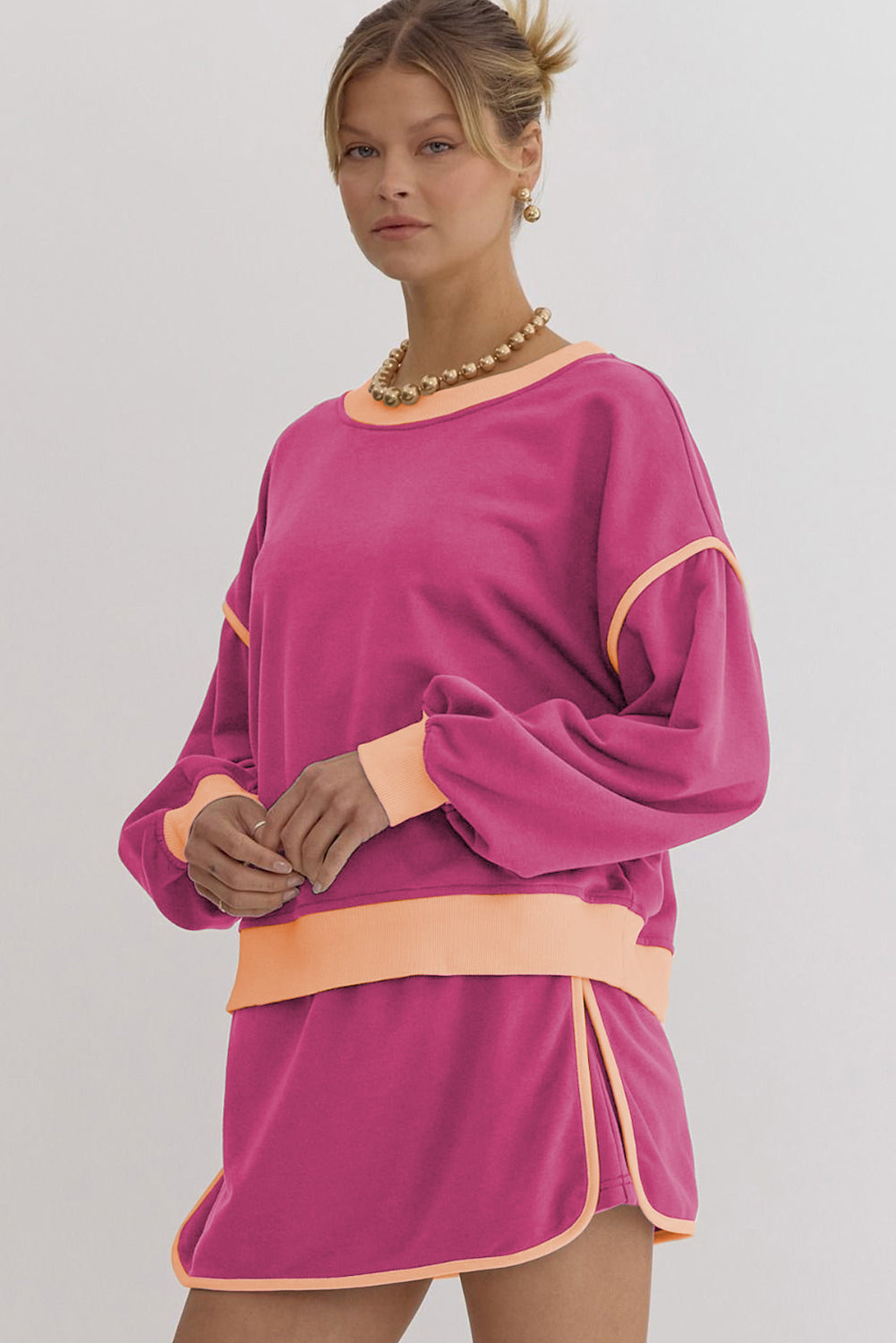 Electric Pop Skort Set – Guava & Peach