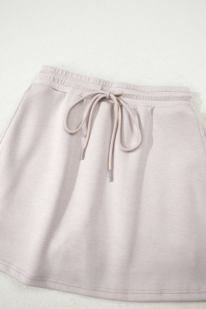 Luke & Estelle “Mushroom Luxe Lounge” 2-Piece Skort Set
