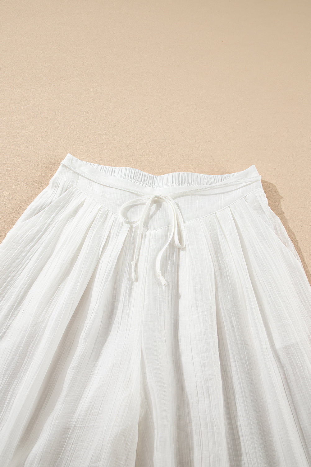Breeze Away Wide-Leg Gauze Pants – Cloud White
