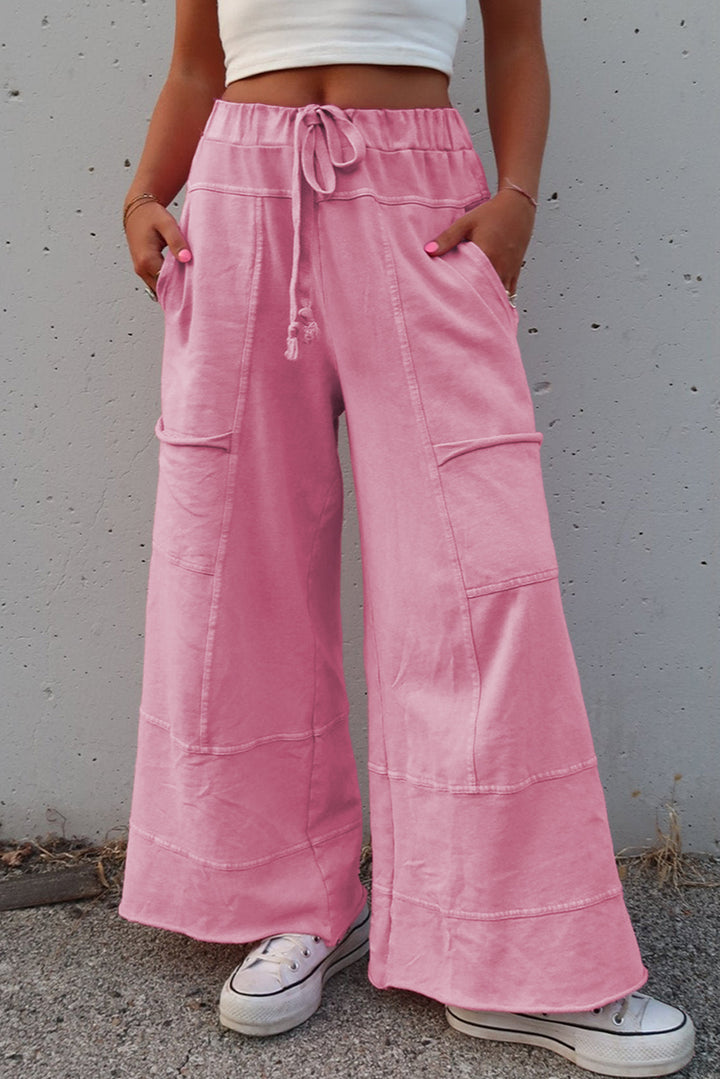Pink Haze Flare Leg Cargo Pants