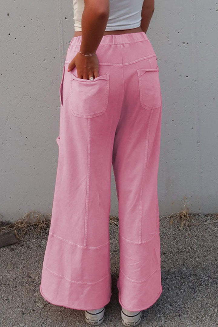 Pink Haze Flare Leg Cargo Pants
