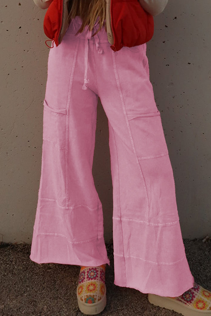 Pink Haze Flare Leg Cargo Pants