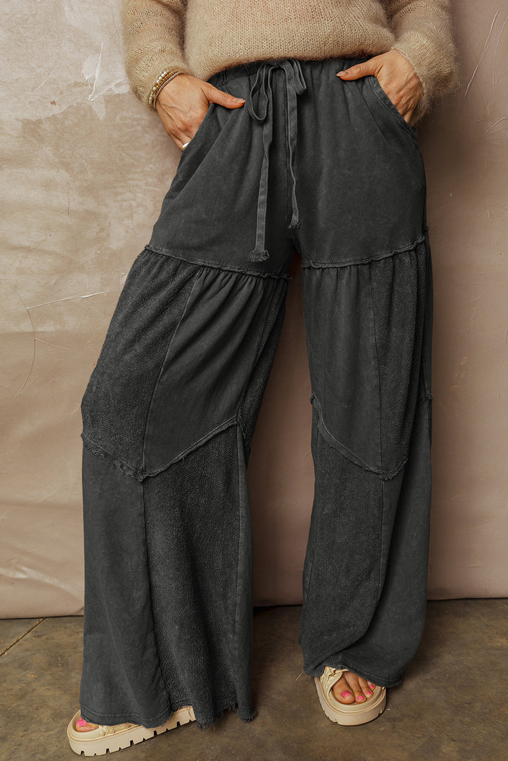 Coal River Patchwork Wide-Leg Pants
