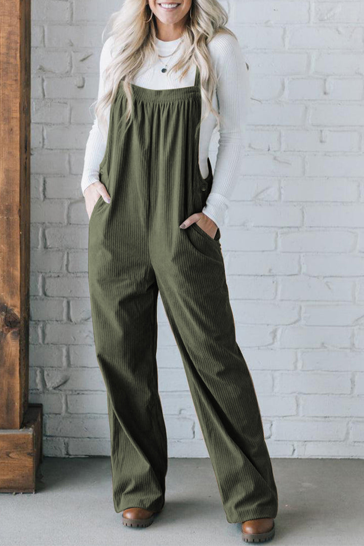 Sage Lane Ribbed Overalls