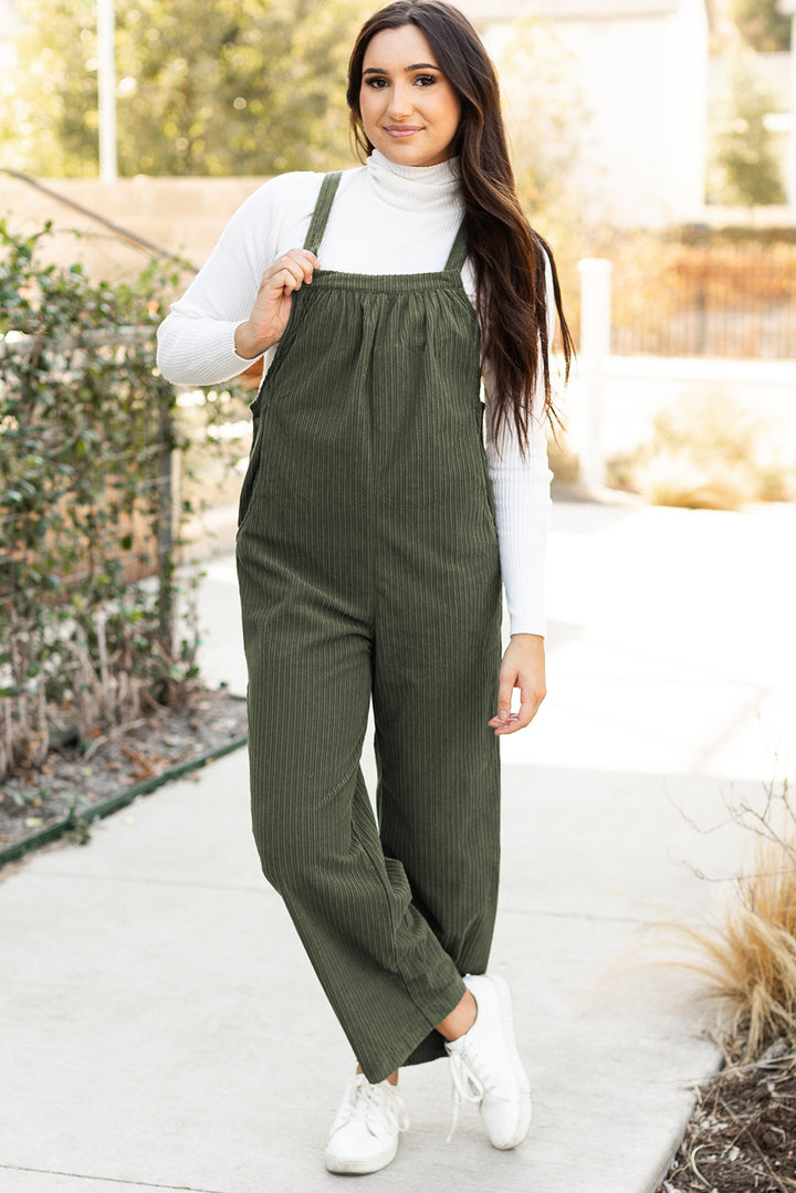 Sage Lane Ribbed Overalls