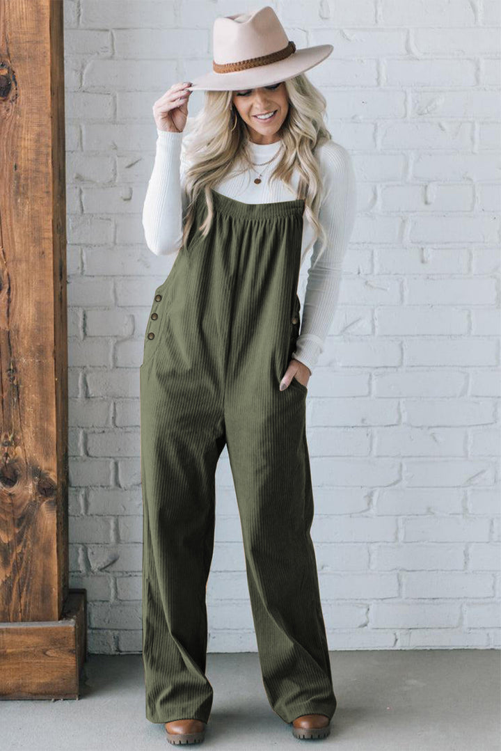 Sage Lane Ribbed Overalls