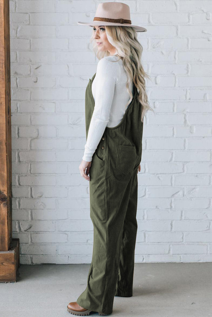 Sage Lane Ribbed Overalls